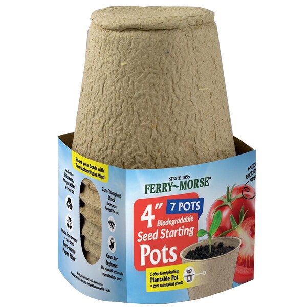 Plantation Products Ferry-Morse 7 Cells 5 in. H X 4 in. W X 4 in. L Seed Starting Peat Pot 7 pk FR407 - main